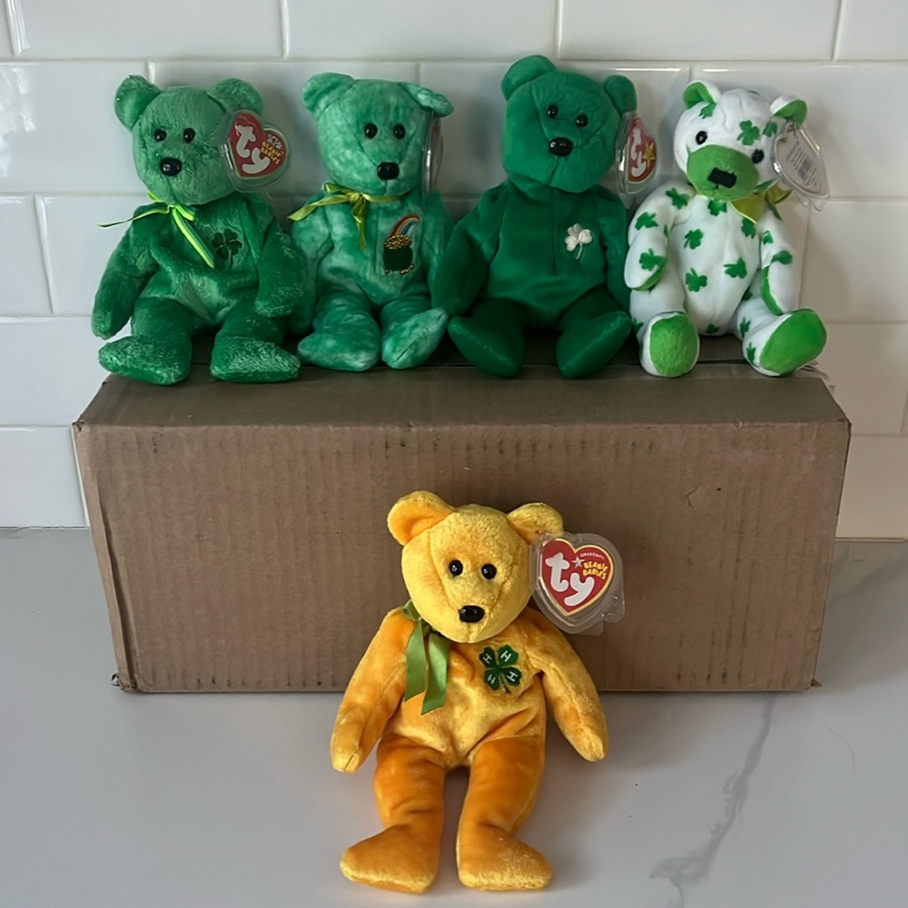 Lot of 5 Ty Beanie Babies St Patricks Day!